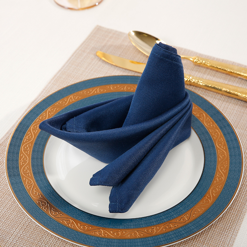 典雅蓝色席巾餐巾