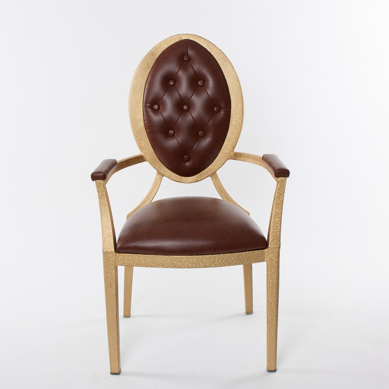 欧式古典扶手金属休闲椅