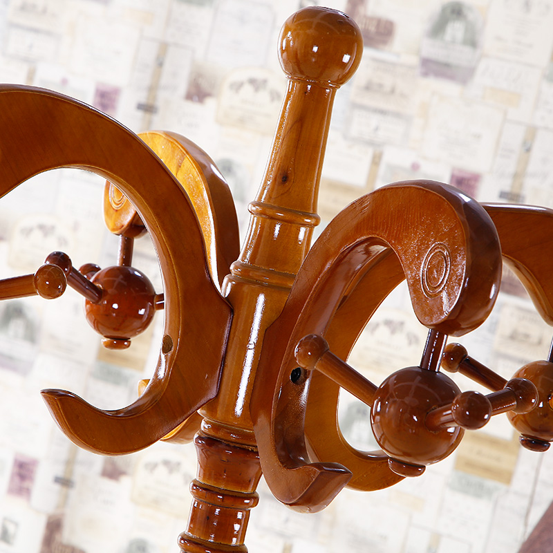 实木落地式高档挂衣架酒店