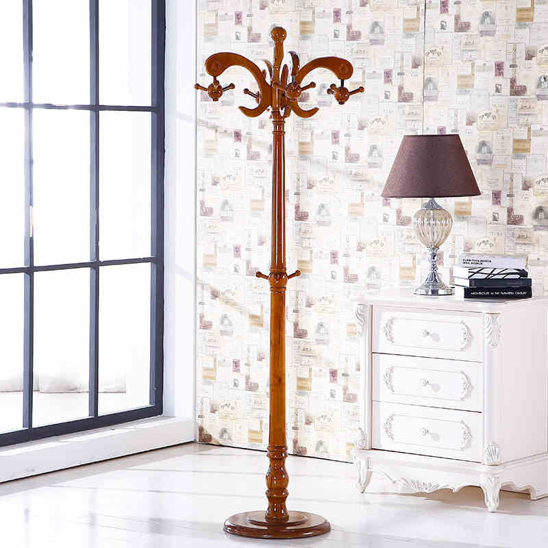 实木落地式高档挂衣架酒店