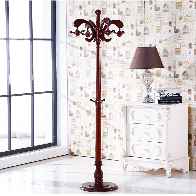 实木落地式高档挂衣架酒店