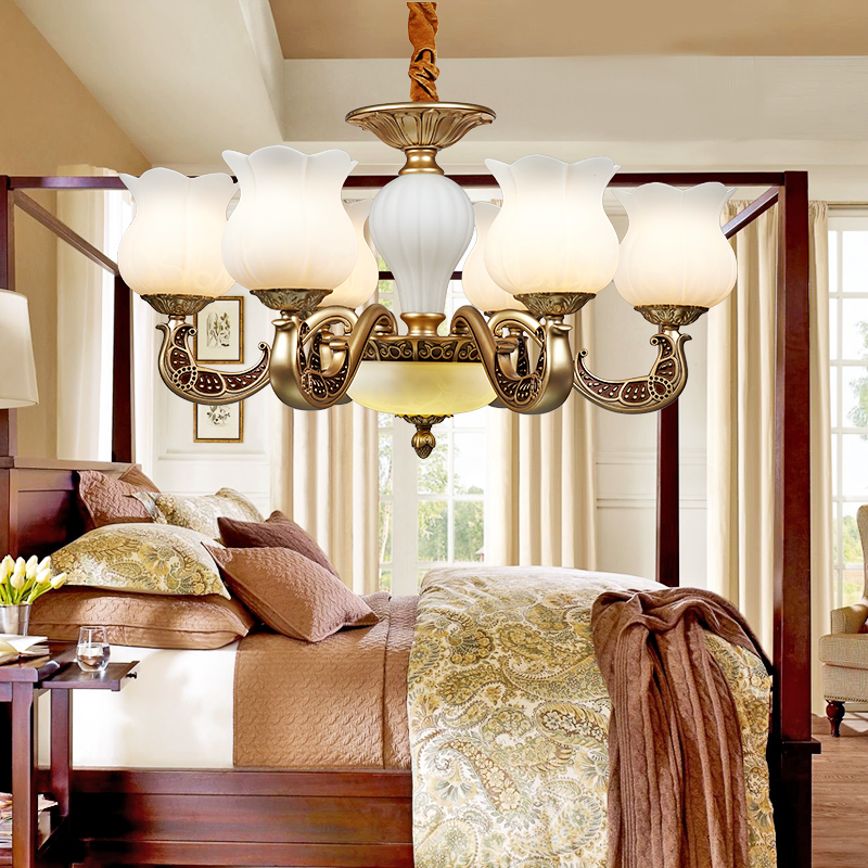 高档云石欧式锌合金吊灯