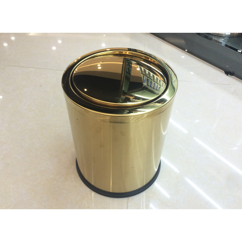 镀金家用垃圾筒