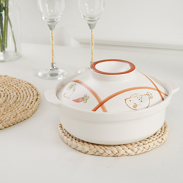 食物绘画中式砂锅