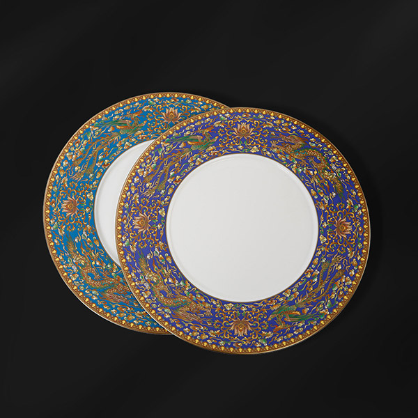 龙凤和鸣紫色展示盘