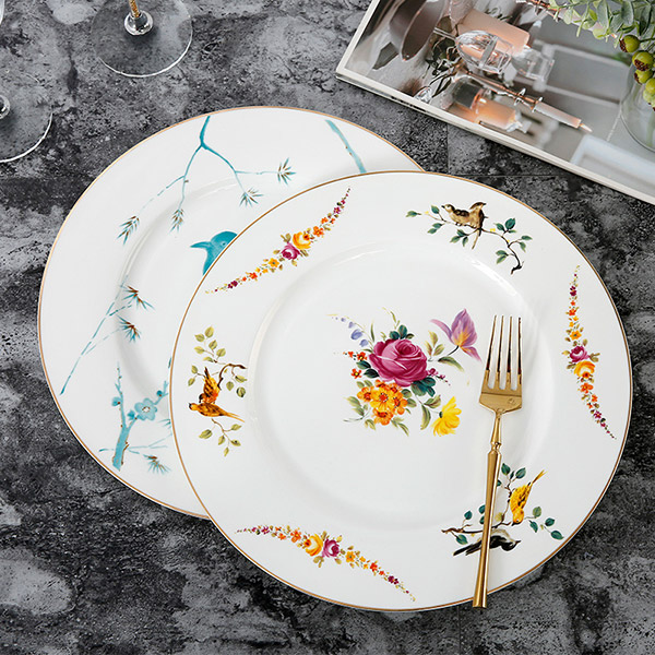 鸟语花香金边展示盘