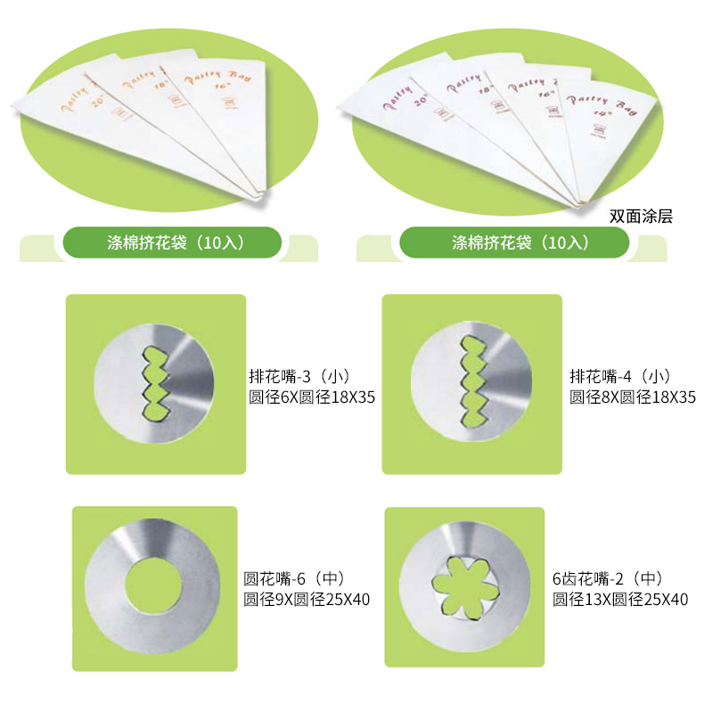 挤花袋、拌花嘴