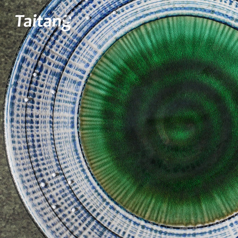 精致彩色釉面陶瓷浅盘