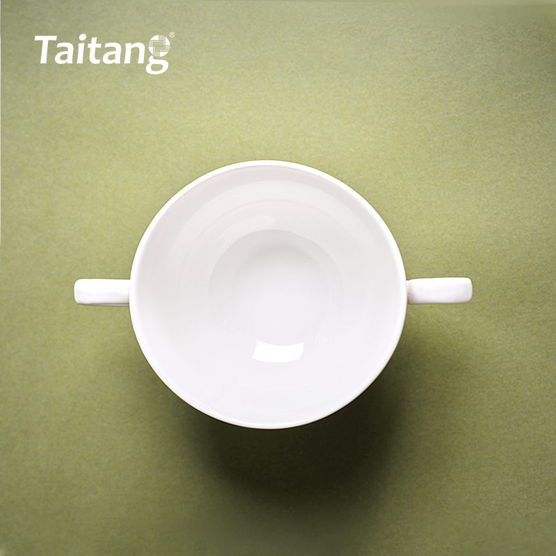 皇冠白瓷-4.5"双耳汤盅-身