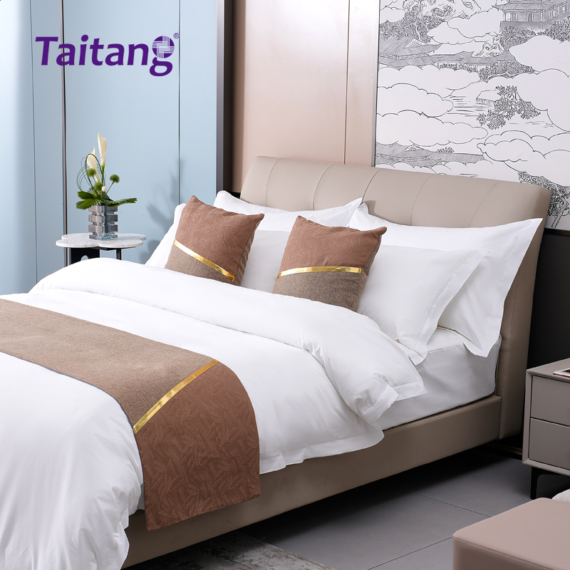 素棉叶语-轻奢酒店床旗抱枕套系列