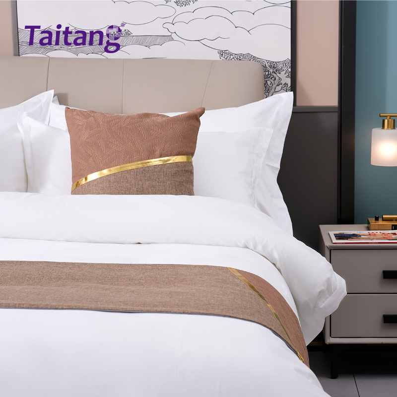 素棉叶语-轻奢酒店床旗抱枕套系列